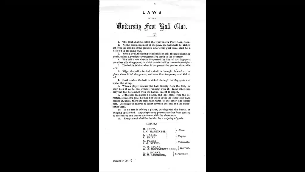 Les Règles de Cambridge : Aux Origines du Football Moderne
